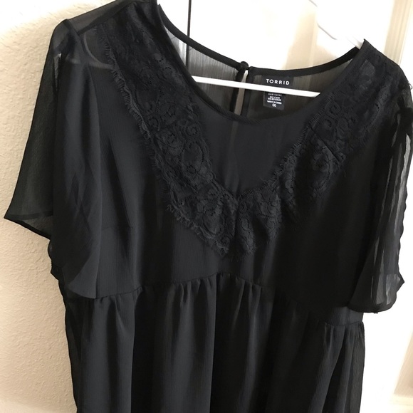 Torrid black sheer top - Picture 2 of 3